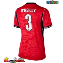 Camisa de Futebol Inglaterra Nico O'Reilly #3 Equipamento Secundário Mulheres Mundo 2026 Manga Curta